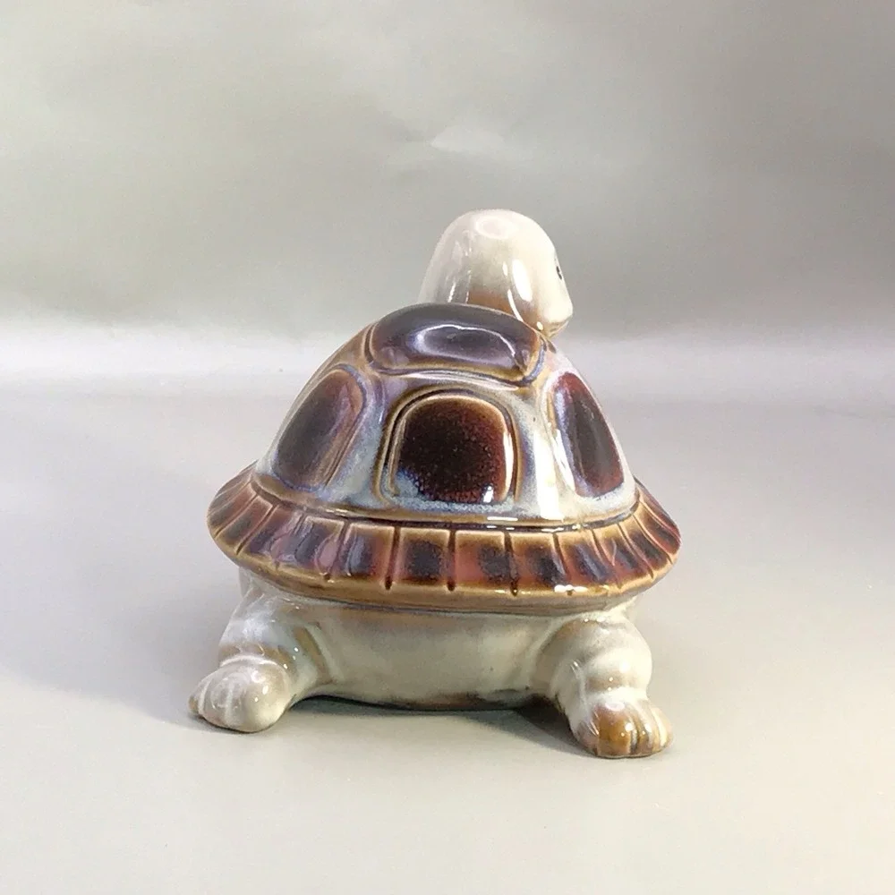 Ceramic Turtle Figurine Green With‎ Beautiful Shell 5